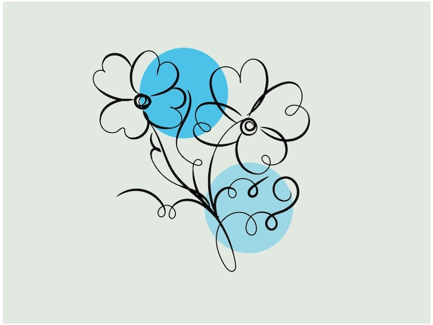un dibujo de una mariposa y flores con colores azules y verdes