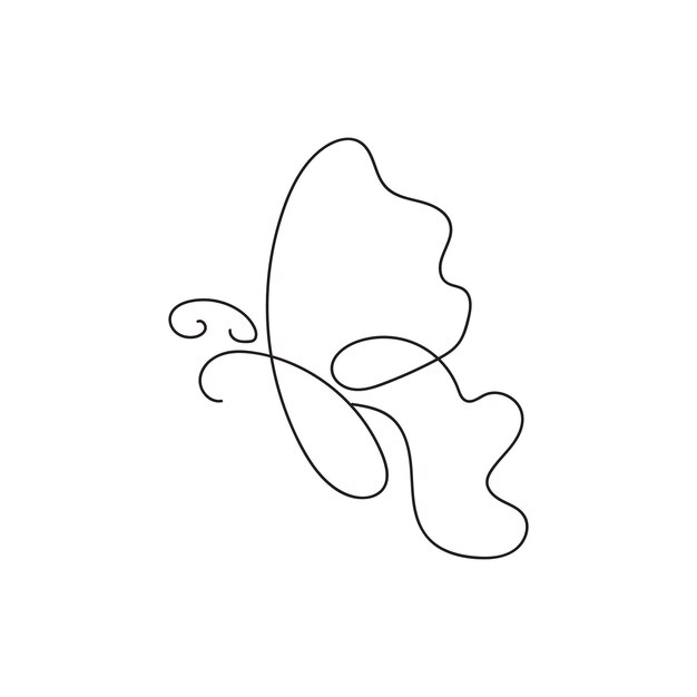 un dibujo de una mariposa con una línea dibujada en él