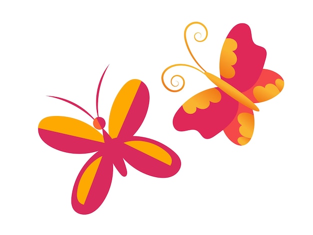 un dibujo de mariposas con la palabra mariposa en la parte inferior