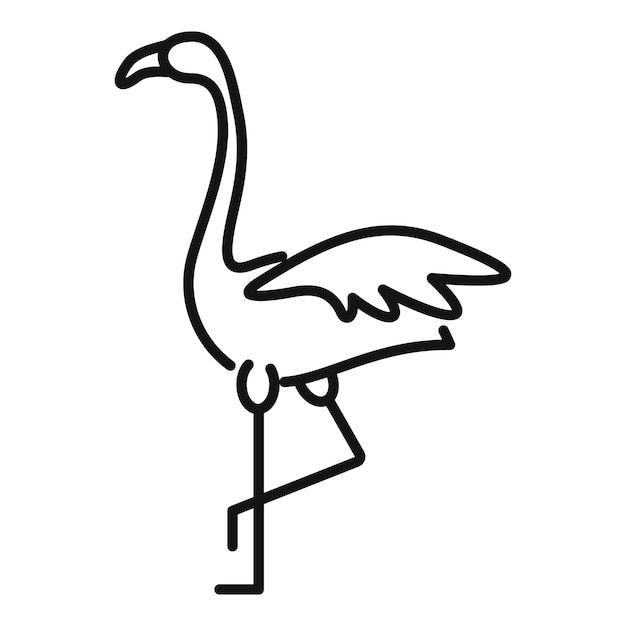 Dibujo minimalista de un flamenco