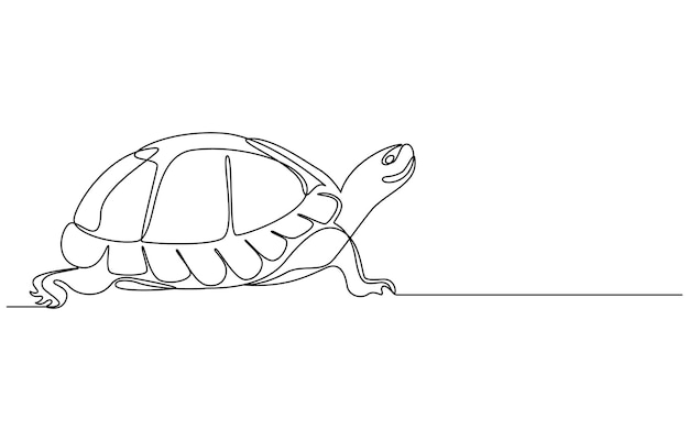 Dibujo minimalista de una tortuga