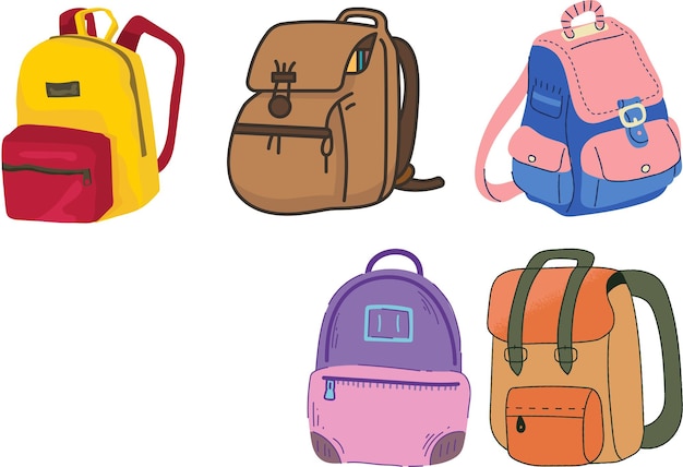 un dibujo de una mochila con un gato en la parte superior