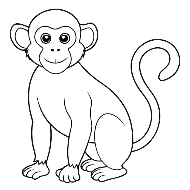 Dibujo de mono para colorear