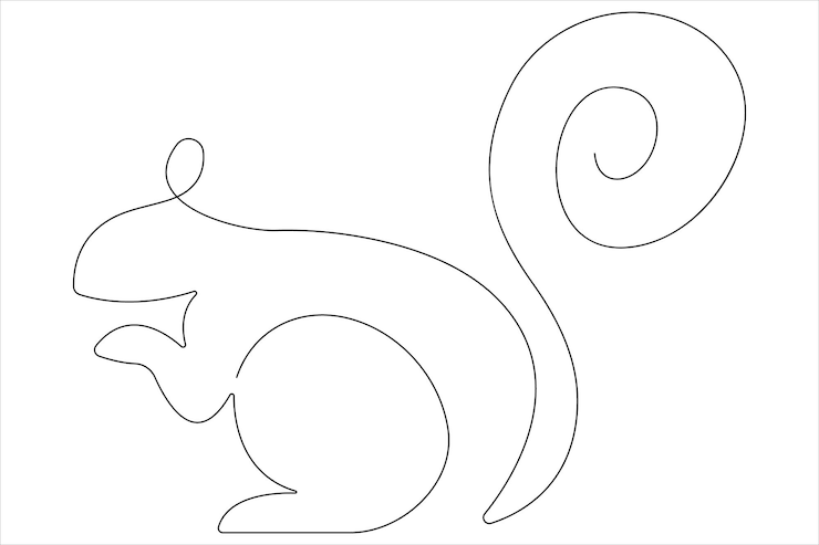 Vector un dibujo de un mono con una línea dibujada en él
