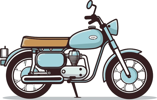 un dibujo de una motocicleta con un fondo azul y blanco