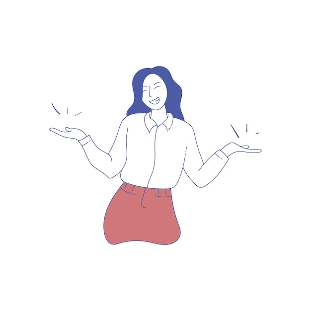 un dibujo de una mujer con los brazos abiertos