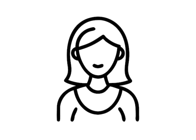 un dibujo de una mujer con un corte de pelo largo que dice la palabra cita