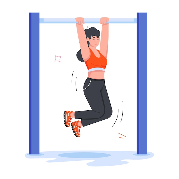 un dibujo de una mujer haciendo un salto con las palabras "Ella está haciendo un Salto"