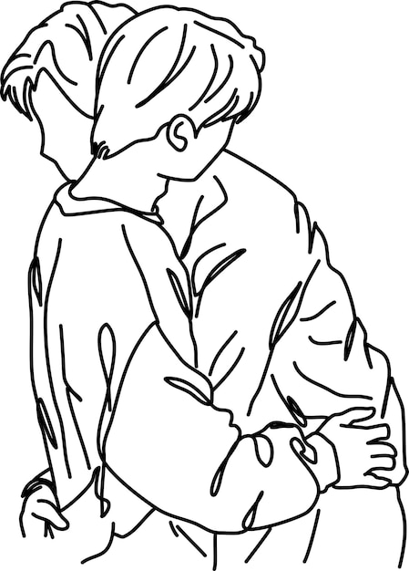 un dibujo de una mujer y un hombre con un tatuaje en la espalda