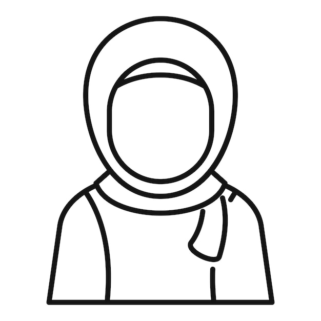 Dibujo de una mujer musulmana con hijab
