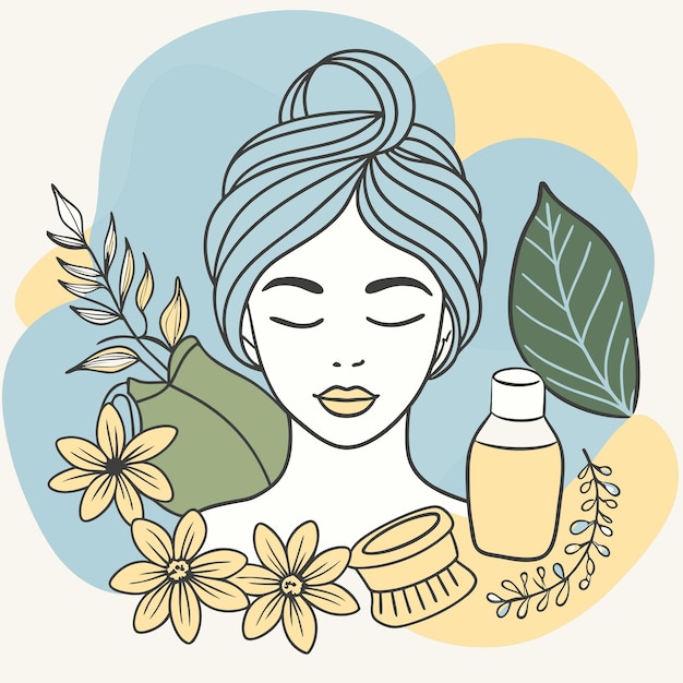 un dibujo de una mujer con las palabras " belleza " en él