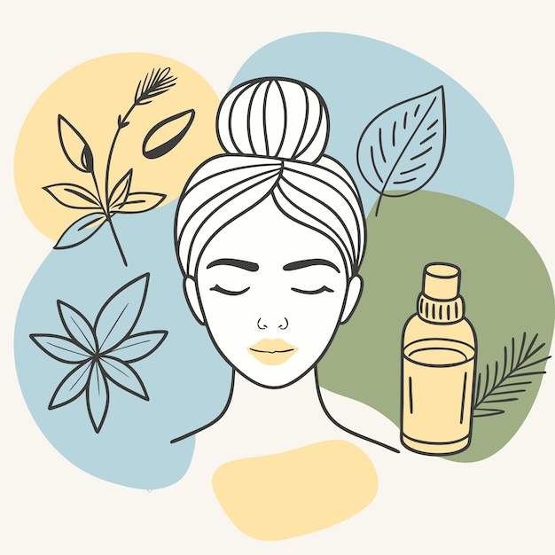 un dibujo de una mujer con las palabras medicina natural en él