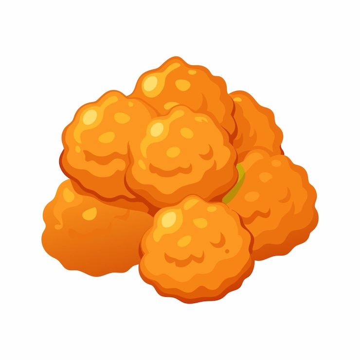 Vector un dibujo de naranjas con una cara dibujada en él