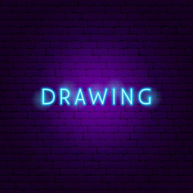 Dibujo Neón Texto