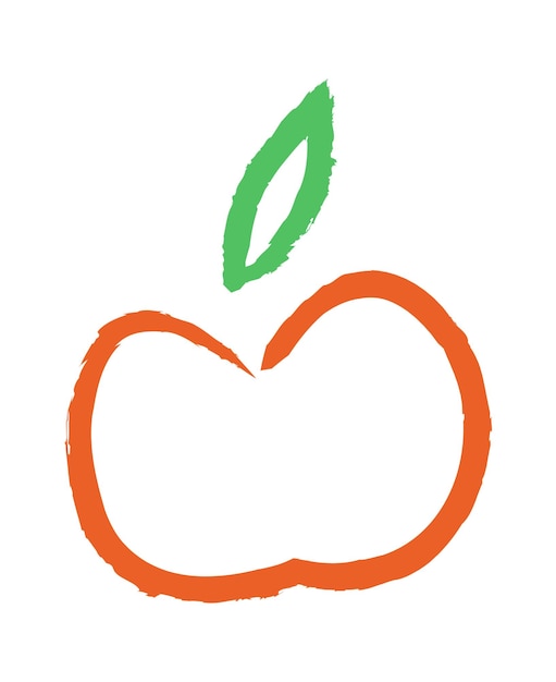 Dibujo de niños lineales de Apple