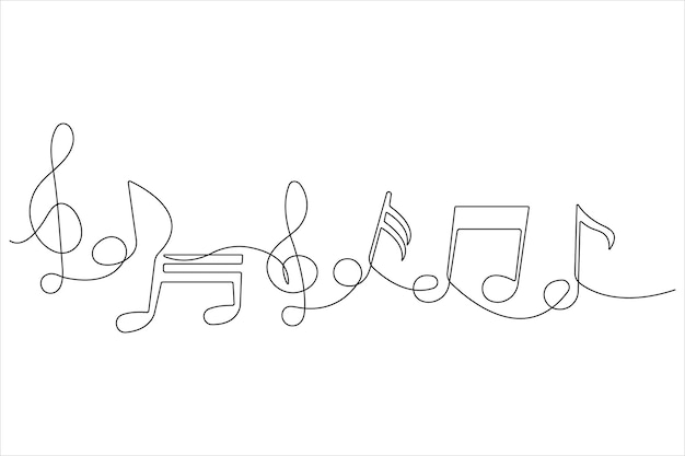un dibujo de una nota musical con una nota musical en él