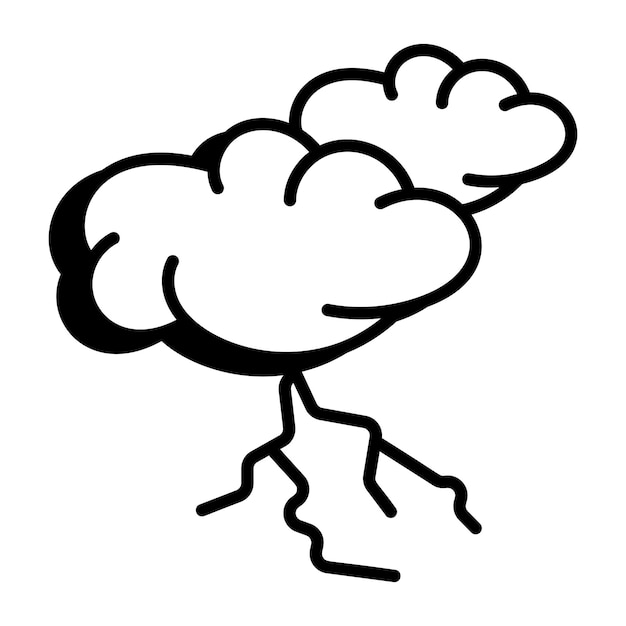 Un dibujo de una nube con la palabra nube en ella.