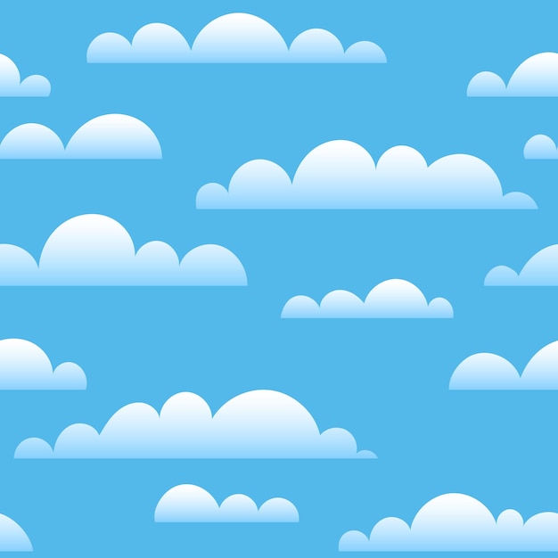 Dibujo de nubes patrón sin costuras fondo natural