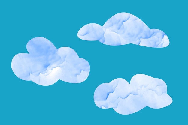 un dibujo de nubes que son dibujadas por una persona