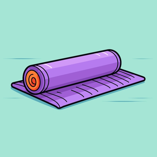 Vector un dibujo de un objeto morado y morado con un círculo naranja en la parte superior.