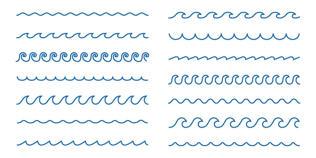 un dibujo de olas azules con las palabras escritas a mano en la parte inferior