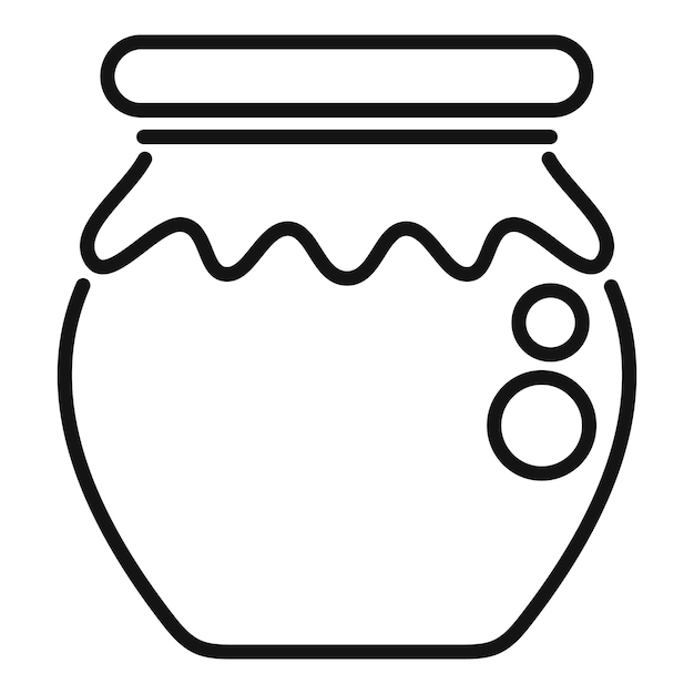 Dibujo de una olla de arcilla con miel goteando