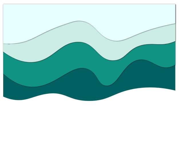 un dibujo de una onda verde con un borde verde azul