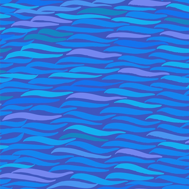 Dibujo de ondas abstractas de patrón de diferentes colores azules