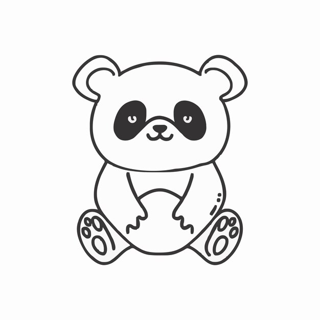 un dibujo de un oso panda con el número 8 en él