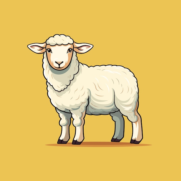 Un dibujo de una oveja con una camiseta que dice oveja.