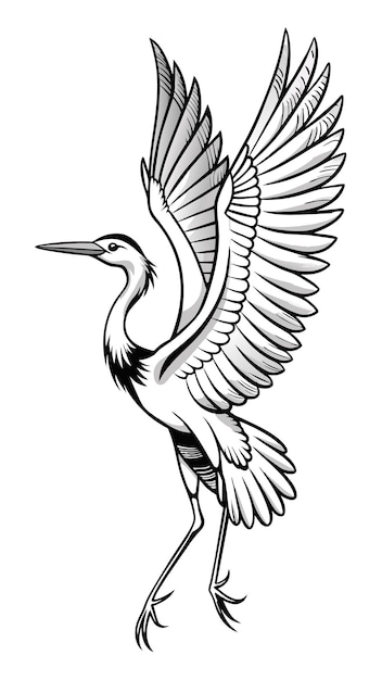 un dibujo de un pájaro con las alas extendidas