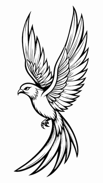 un dibujo de un pájaro con alas que dice la palabra paz en él