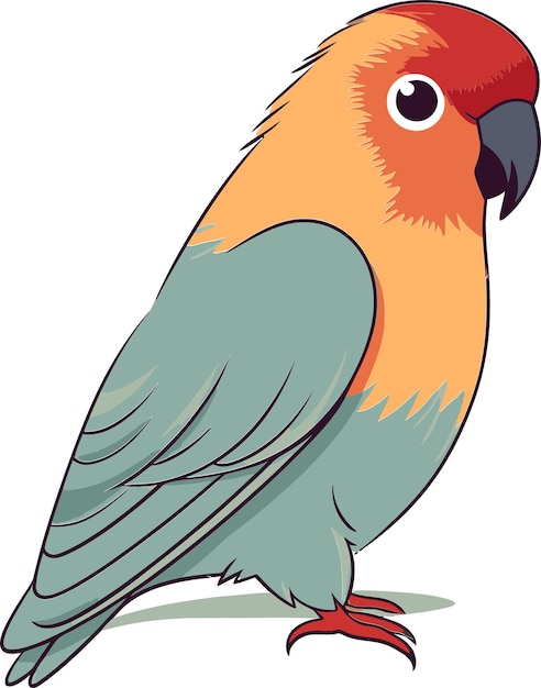 un dibujo de un pájaro colorido con un fondo azul y verde