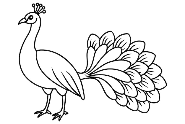 un dibujo de un pájaro con una flor en él