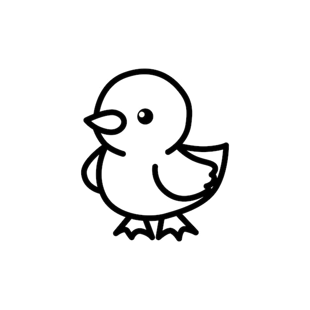 un dibujo de un pájaro con un fondo blanco
