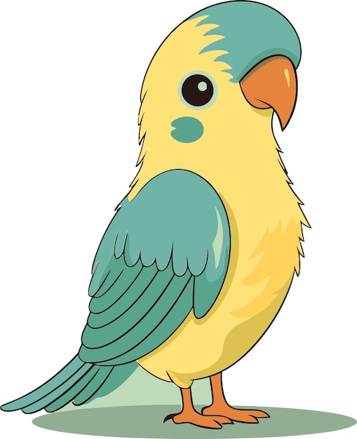 un dibujo de un pájaro con un pico azul y verde