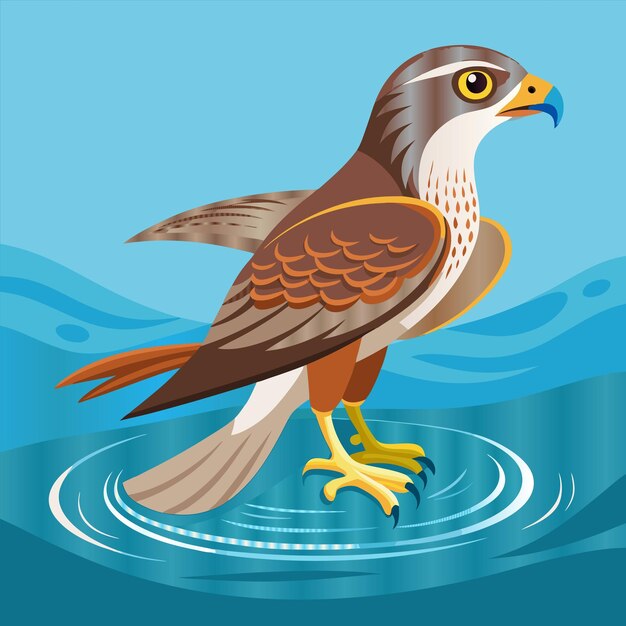 un dibujo de un pájaro que está en un fondo azul