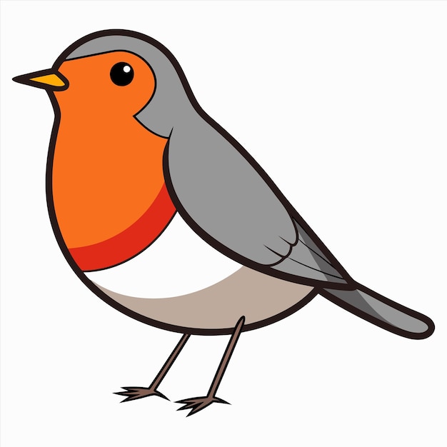 un dibujo de un pájaro que está en un fondo blanco