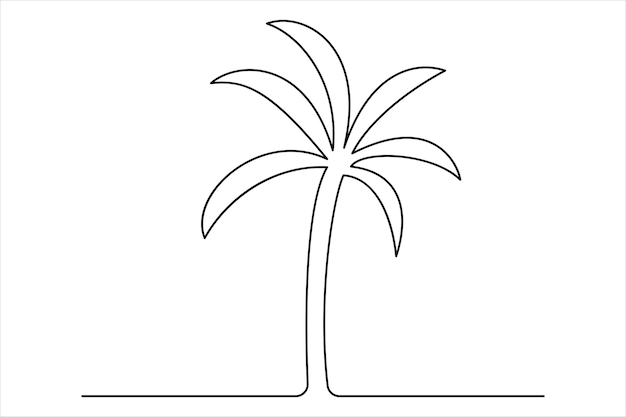 un dibujo de una palmera con un dibujado de una palma