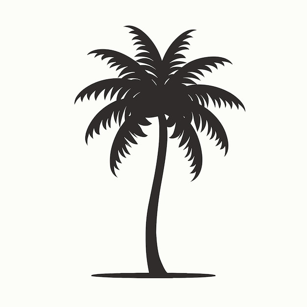 un dibujo de una palmera con un fondo negro que dice palmeras