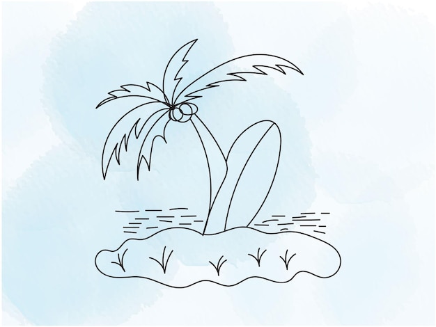 un dibujo de una palmera y la palabra palma en ella