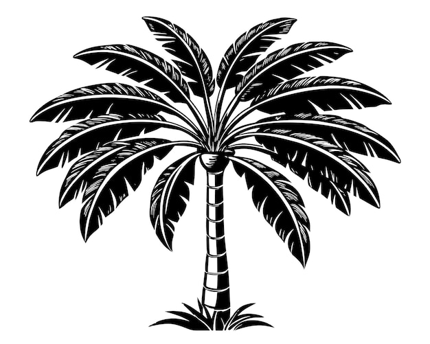 un dibujo de una palmera con la palabra palma en ella