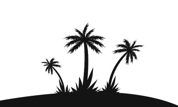 un dibujo de palmeras en un fondo blanco con una imagen en blanco y negro de palmeras