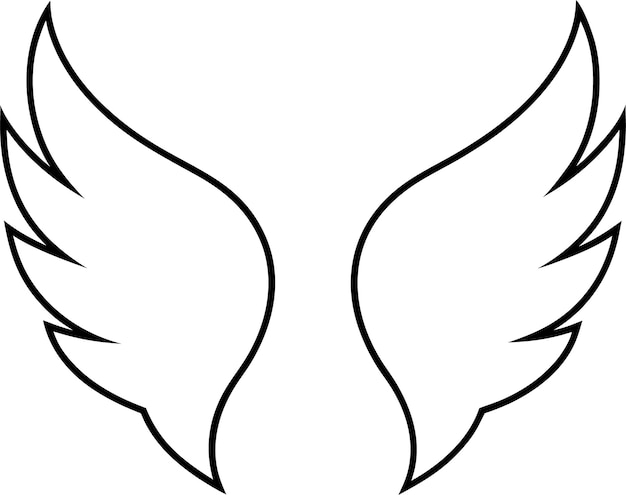 un dibujo de una paloma con alas en un fondo blanco