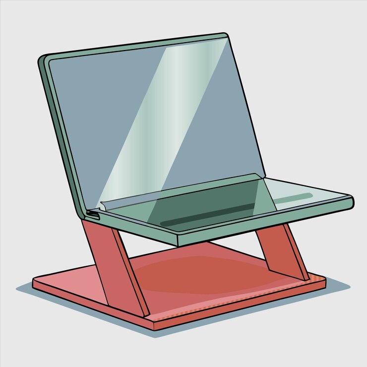 Vector un dibujo de una pantalla grande con un marco rojo