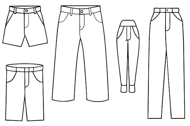 un dibujo de pantalones cortos con una estrella en la parte inferior