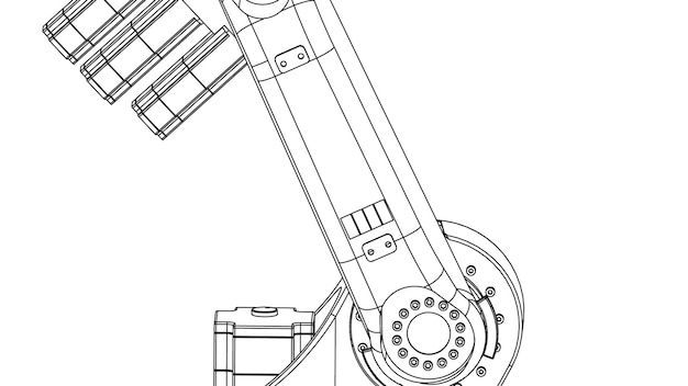 Vector un dibujo de partes de un coche con una rueda y una rueda