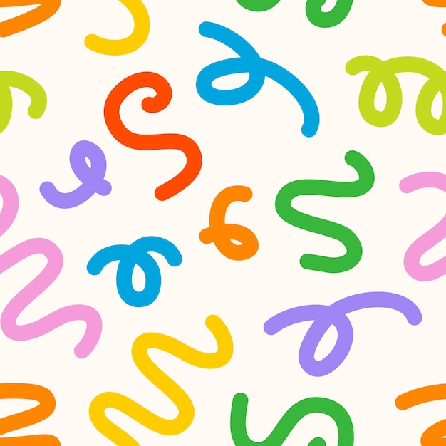 dibujo patrón sin costuras elementos de línea coloridos divertidos color creativo estilo minimalista infantil patrón de fondo para niños diseño de moda con formas brillantes básicas