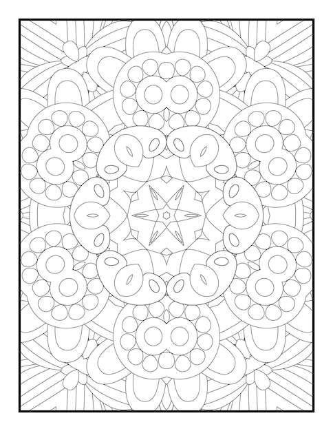 Dibujo de patrón de mandala para colorear para adultos Dibujo de mandala para colorear Dibujo de mandala floral para colorear