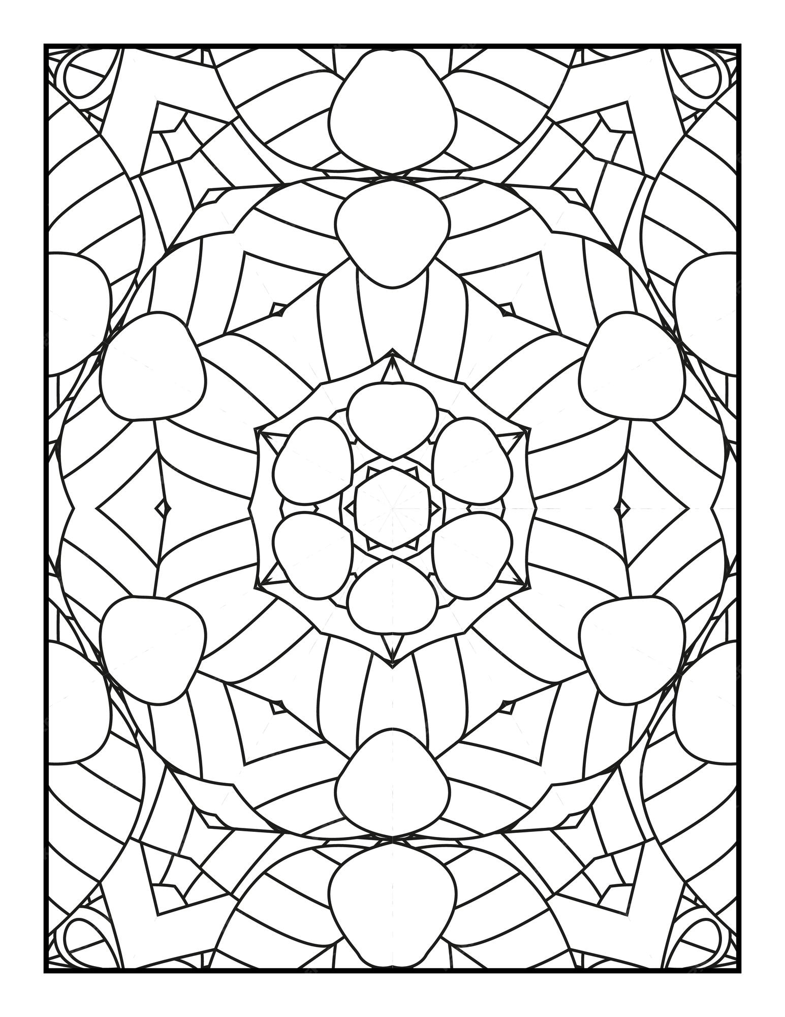 Dibujo de patrón de mandala para colorear para adultos dibujo de mandala para colorear dibujo de mandala floral para colorear | Vector Premium Dibujo de patrón de mandala para colorear para adultos dibujo de mandala para colorear dibujo de mandala floral para colorear | Vector Premium
